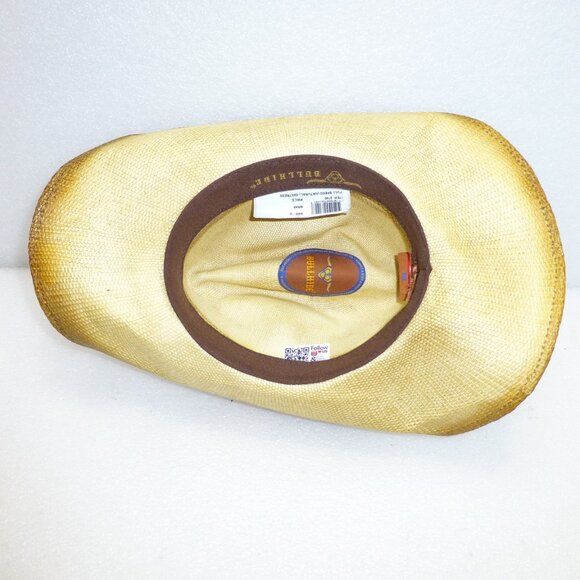 Bullhide Full Speed straw cowboy hat natural distress adult medium - Picture 7 of 9